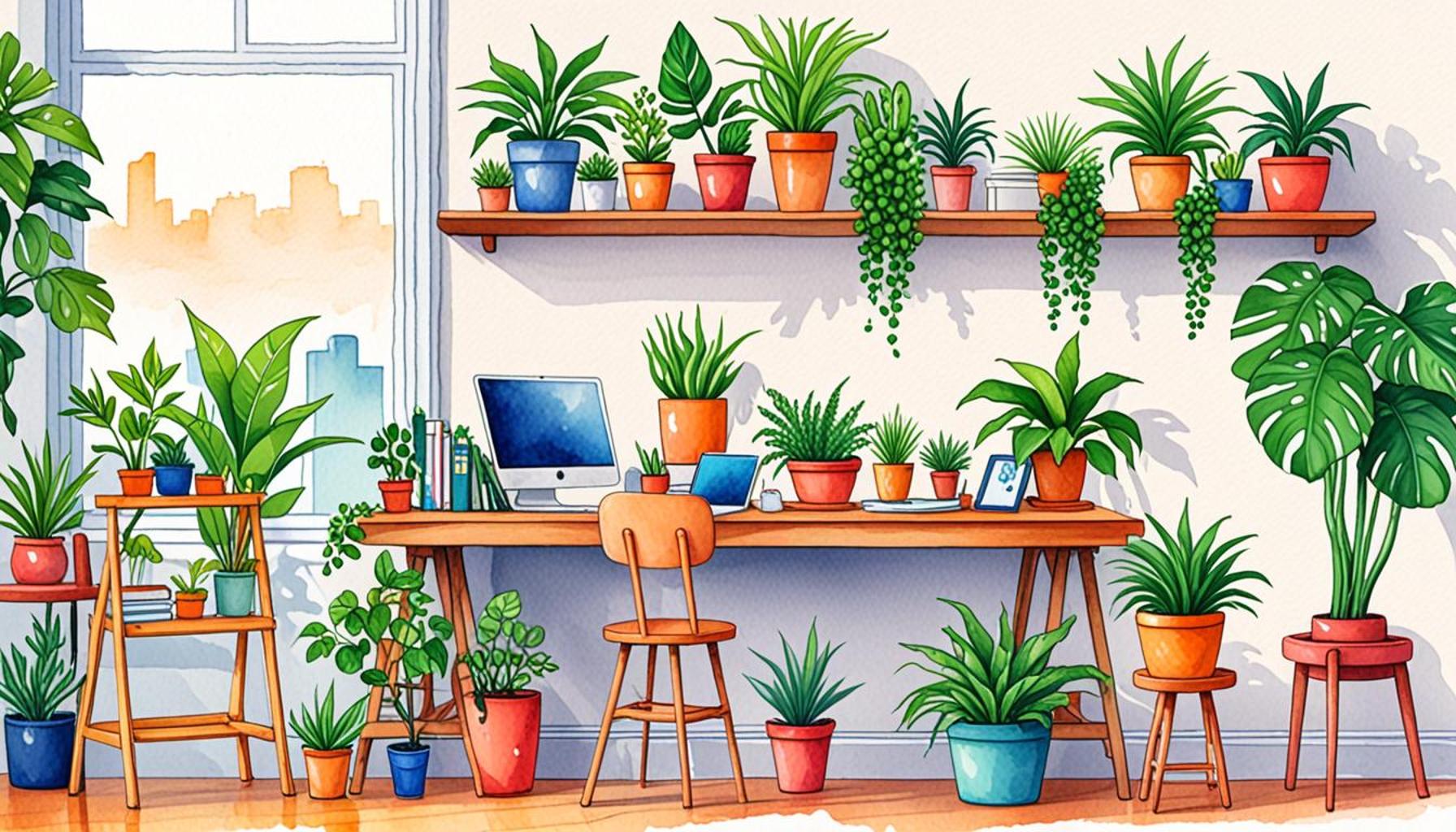 How to Create a Productive Work Environment with Indoor Plants: Benefits and Tips